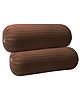 JDX Microfibre Round Bolster Bed/Sofa/Diwan Pillow | Light, Soft & Fluffy for Neck & Back Support | Washable Breathable, Durable | Brown, Pack of 1 [15