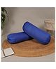 JDX Microfibre Round Bolster Bed/Sofa/Diwan Pillow | Light, Soft & Fluffy for Neck & Back Support | Washable Breathable, Durable | Royal Blue, Pack of 1 [15