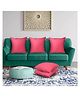 JDX Cushions | Hotel Quality Premium Polyester Fibre Sofa Cushions Set of 5 | Cushion 16 inch x 16 inch | Sofa Pillow, Cushion, Cushions for Sofa, Cushion Pillow, Sofa Pillow, Cushions for Bed, Pink