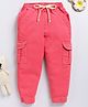 Little Ninja Denim Solid Cargo Style Jeans - Pink