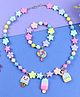Asthetika Ice Cream Designed Beaded Jewellery Set - Pink Blue Green & Yellow