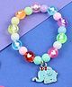 Asthetika Baby Elephant Designed Beaded Bracelet - Pink Purple Blue & Yellow