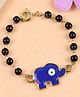 Asthetika Elephant Charms Detailed Beads Embellished Bracelet - Blue