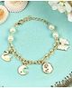 Asthetika Diamonds Embellished Moon & Swans Charms Detailed Chain Bracelet - White