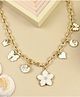 Asthetika Floral & Butterfly Designed Chain Necklace - White