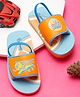 ONYC Lets Surf Text Designed Sliders -  Orange