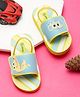 ONYC Striped & Crocodile Designed Sliders - Yellow
