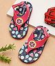 ONYC Fruits Designed Velcro Closure Flip Flops - Pink