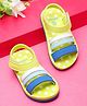 ONYC Polka Dots Designed Velcro Closure Sandals - Lime Green