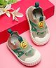ONYC Mesh & Duck Patch Detailed Shoes - Beige & Green