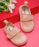 ONYC Solid Perforated Shoes - Peach