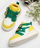 ONYC Dog Paw Patch Detailed & Colour Blocked With Double Velcro Closure Sneakers - Yellow & Green