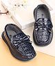 Cute Walk by Babyhug Slip On Loafers With Lace Applique - Navy Blue