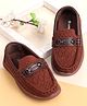 Cute Walk by Babyhug Slip On Solid Loafers - Brown