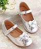 Cute Walk by Babyhug Ballerina with Velcro Closure & Bow Applique - Silver