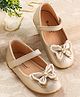 Cute Walk by Babyhug Ballerina with Velcro Closure & Bow Applique - Golden