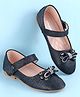 Pine Kids Velcro Closure Ballerina With Bow Applique - Black