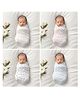 Carerio 100% Mulmul Baby Swaddle Set, Pack of 4, Printed Breathable & Anti Allergic Swaddle Wrap for New Born Baby