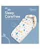 Carerio Pure Mul Mul 100% pure cotton 3-in-1 Baby Sleeping & Carry Nest: A portable, skin-friendly sleeping solution for babies. (L 75cm x W 50cm) - pack of 1