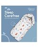 Carerio Pure Mul Mul 100% pure cotton 3-in-1 Baby Sleeping & Carry Nest: A portable, skin-friendly sleeping solution for babies. (L 75cm x W 50cm) - pack of 1