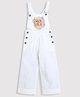 Barbie by Tiny Girl Denim Mattel Featuring Sleeveless Character Printed Dungaree - Off White