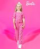Barbie by Tiny Girl Half Sleeves Brand Name Printed Top With Coordinating Palazzo Set - Pink