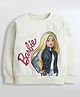Barbie by Tiny Girl Cotton Mattel Featuring Full Sleeves Character Printed Sweatshirt - Off White
