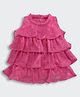 Barbie by Tiny Girl Sleeveless Brand Name Printed Layered Top - Pink