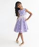 A Little Fable Sleeveless Floral Applique Detailed Dress  - Lavender