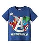 Pine Kids Marvel Single Jersey Knit Half Sleeves T-Shirt with Avengers Graphics - Navy Blue