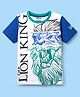 Pine Kids Disney Single Jersey Knit Half Sleeves T-Shirt With Lion King Graphics - White & Blue