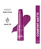 MILA BEAUTE Comfort Matt Lipstick | Highly Pigmented & Long lasting | Hydrating Matte Finish | Light Weight | Single Swipe Application | Luxurious Lip Color - BRIGHT PLUM - 3.8 g