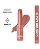 MILA BEAUTE Comfort Matt Lipstick | Highly Pigmented & Long lasting | Hydrating Matte Finish | Light Weight | Single Swipe Application | Luxurious Lip Color - PEACH NUDE - 3.8 g