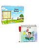 Chhote Natkhat All in One Early Learning Board Book For Kids & Rewritable English Alphabet Writing Practice Book with Erasable Pen - English