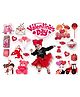 TodFod 20+ Pcs valentine Theme Photo Booth Cards/Props for Boys, Kids, New Born, valentine Theme Props for Photoshoot Celebrations Decorations valentine Props Cardstock