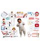 TodFod 20+ Pcs Dentist Theme Photo Booth Cards/Props for Boys, Kids, New Born, Dentist Theme Props for Photoshoot Celebrations Decorations Dentist Props Cardstock