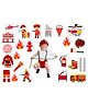TodFod 20+ Pcs Fire Fighter Theme Photo Booth Cards/Props for Boys, Kids, New Born, Fire Fighter Theme Props for Photoshoot Celebrations Decorations Fire Fighter Props Cardstock