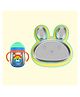 Rabitat Yummy Tummy Combo  - Gravity Training Sipper (Big Cat) + Hoppy Playte (Yellow)