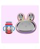 Rabitat Happy Tummy Combo - 360 Training Cup (Bunny Boo) + Hoppy Playte (Purple)