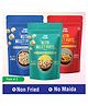 Little Grabs Baked Jowar Millet Puffs Combo Salt, Chaat Masala, Salt & Pepper flavour 3 Pack -  100 g each