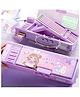Elecart Multifunctional Purple Pencil Box  Secure & Stylish Stationery Organizer