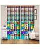MUREN 3D Digital Print Polyester Window Curtains for Home & Kids Room -Multicolor-2PCS