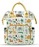 StarAndDaisy Nappy Nest Backpack, Newborn Baby Diaper Bags with Multiple Pockets, Back Opening, 26.5 Liter Enhanced Capacity, Waterproof Pocket, 3 Double Insulated Pockets, Giraffe Print - White - Height 20 Inches