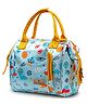 StarAndDaisy Bag for Mothers for Travel, Newborn Baby Diaper Bags with Multiple Pockets, Back Opening, Waterproof Pocket, Dinosaur Print - Sky Blue