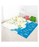 StarAndDaisy Baby Reversible & Foldable Play Mat with with Dolphin & Racoon Print - Blue