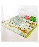 StarAndDaisy Reversible & Foldable Baby Playmat with Giraffe & Traffic Print Double Sided Water Proof - White