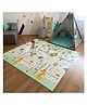 StarAndDaisy Reversible & Foldable Baby Playmat with Alphabet & Traffic Print - Light Green