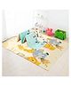 StarAndDaisy Reversible & Foldable Baby Playmat with Jungle & Traffic Print - Cream