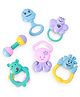 Toytales Baby Rattle With Animal Applique Pack of 6 (Colour Print Design May Vary)