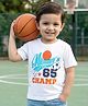 Babyhug Cotton Knit Half Sleeves T-Shirt With Sport Theme Text Print - White
